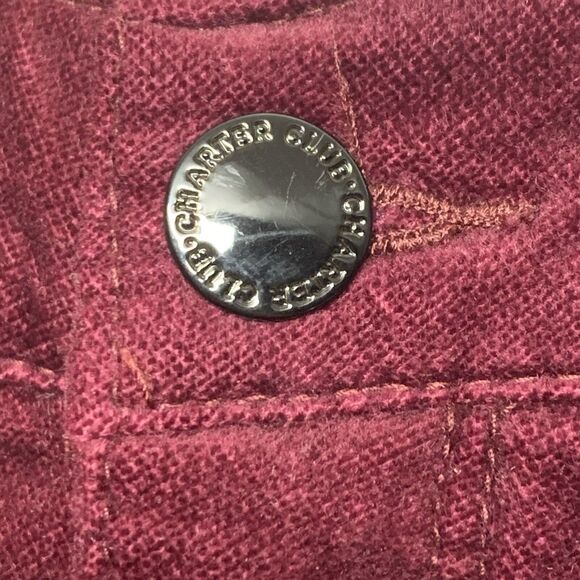 Charter Club Pant Bristol Tummy Slimming Skinny Leg Velvet Maroon Sz 8 MSRP $59 - Picture 11 of 11